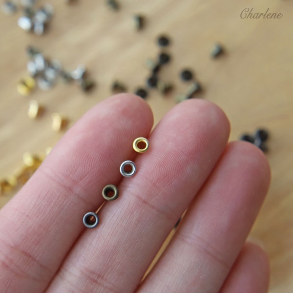 Oeillet super minuscule de 1,5 mm (diamètre intérieur), en 4 couleurs, pour la fabrication de vêtements et de chaussures de poupée BJD, mini fourniture artisanale, 20 pièces