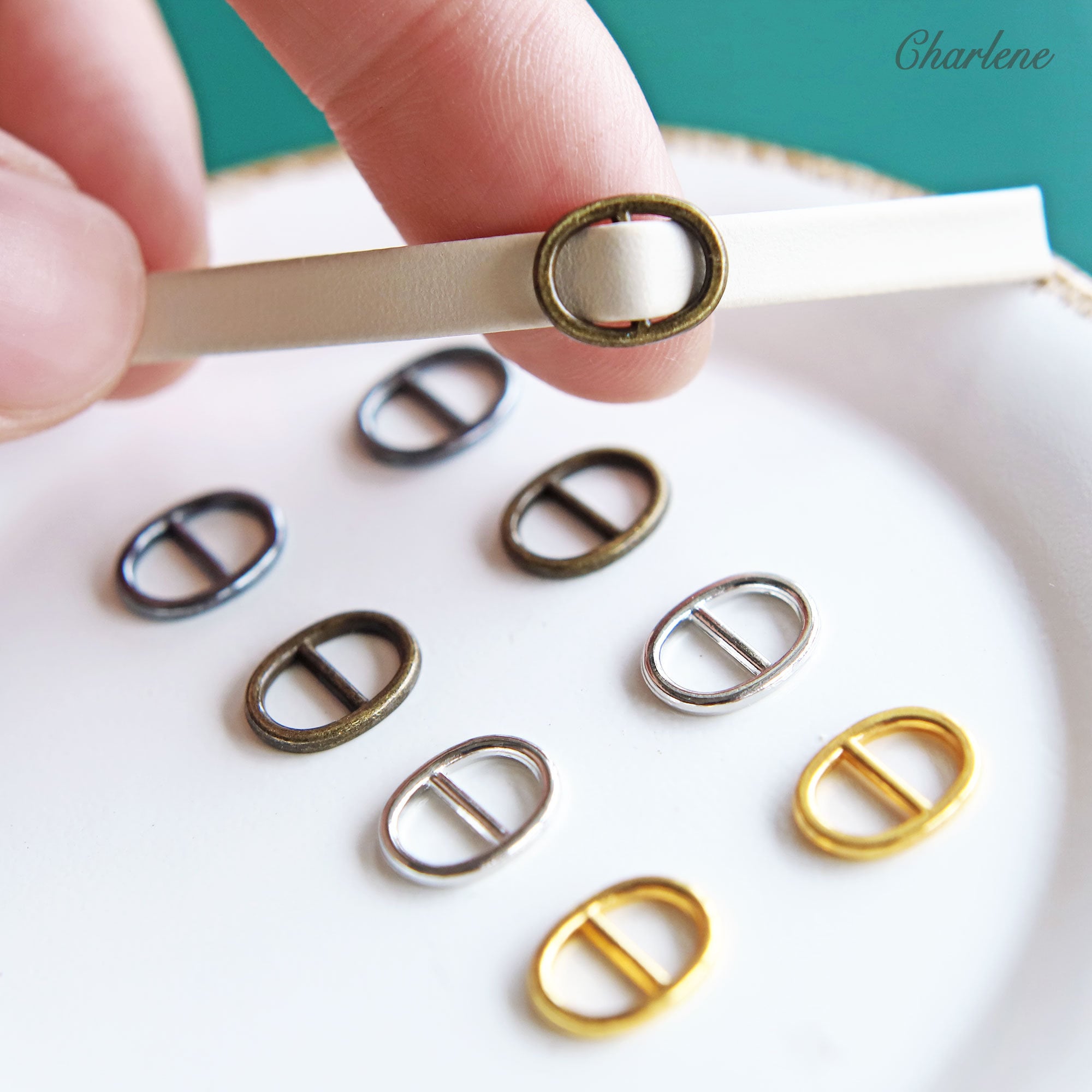 Boucle De Ceinture Coulissante Vintage Coro - Dorée - Double Bague - État à Vérifier