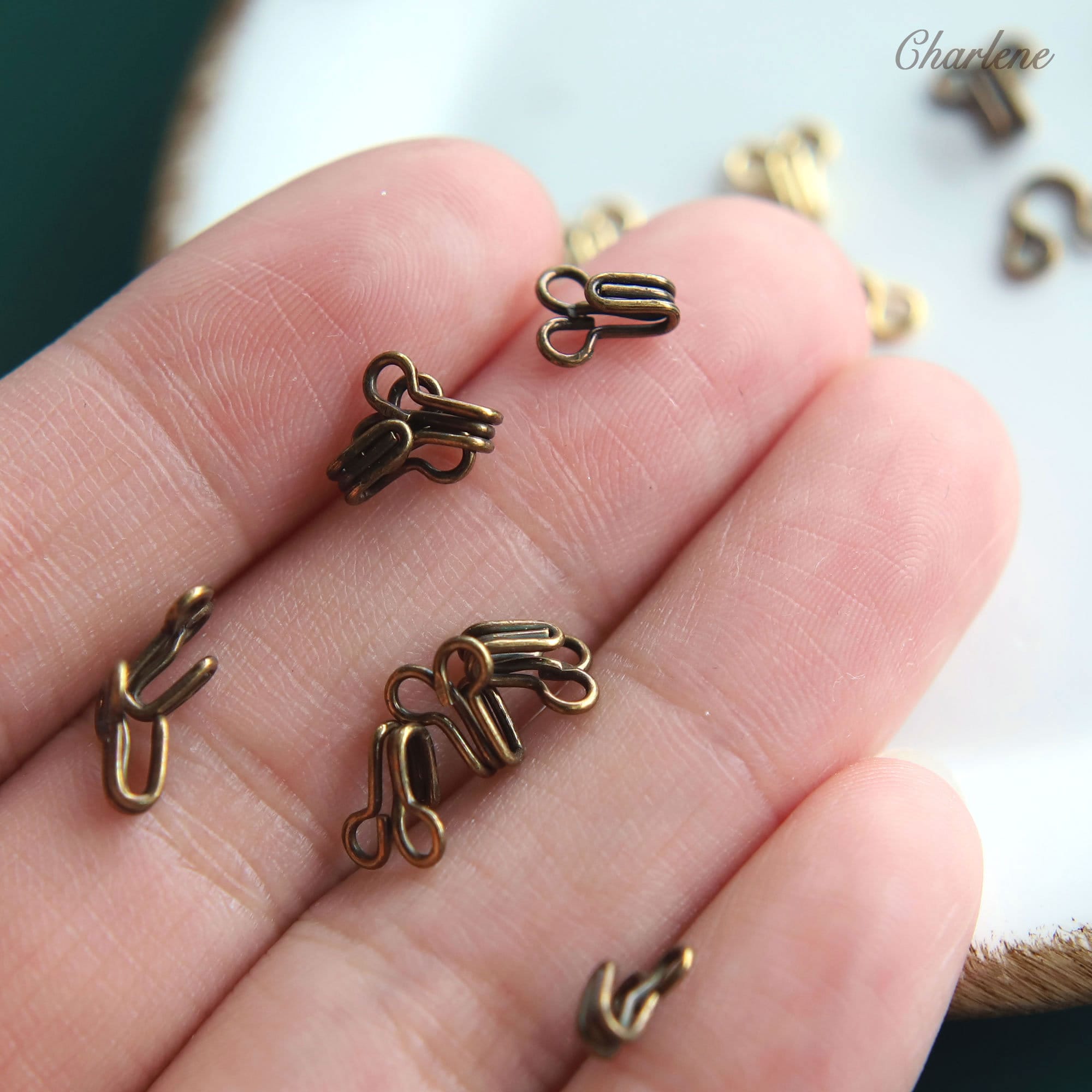 611mm Mini Hook and Eye in Bronze and Gold Color Hook and Etsy UK