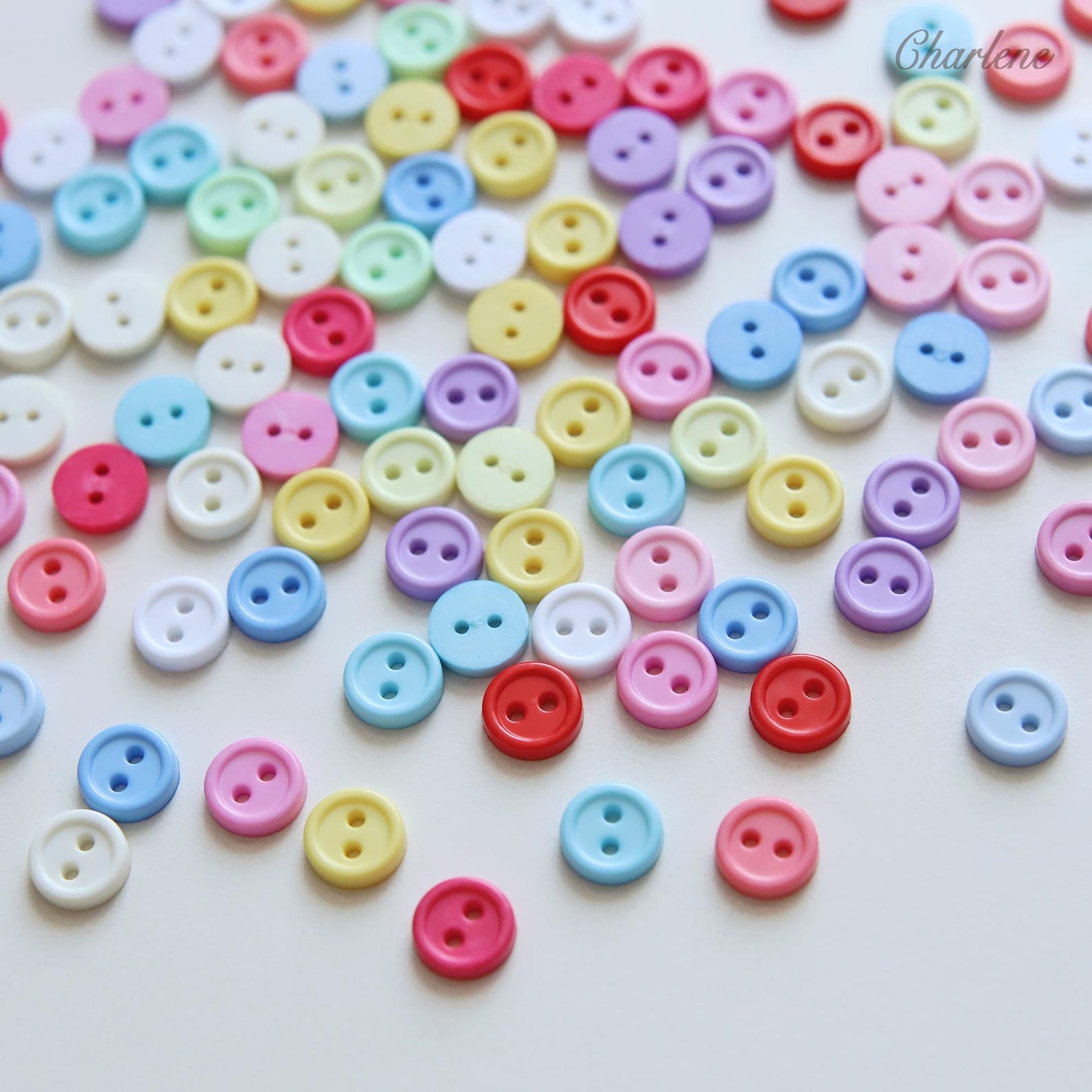 8mm/0.31" Mini Buttons With Rim, in 16 Colors, Tiny Buttons for Doll ...
