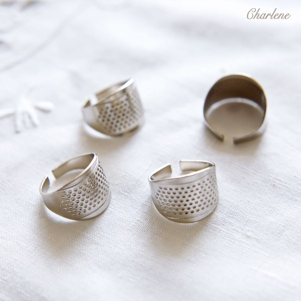 Premium Adjustable Ring Thimble, Finger Protector, for Hand Sewing