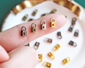 5×8mm Super Tiny Metal Locks, in 4 colors, Doll Bag Hardware, Mini Craft Supply