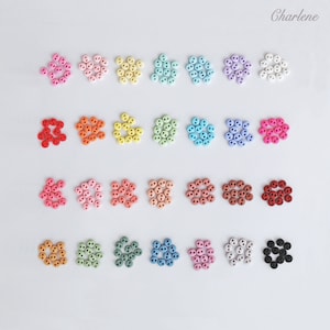 Boutons ronds en polyester super petits de 4 mm, finition mate, en 28 couleurs, micro mini-boutons, parfaits pour les vêtements de poupée image 7