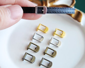 10 PCS - 5mm (Inner Diameter) Tiny Buckles, in 4 colors, Perfect for Doll Clothes Sewing Projects, Craft Supplies