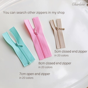 5cm/2.0 Super Tiny Zippers for Doll Clothes, in 20 colors, Micro Mini zippers, Perfect for Doll Sewing Projects zdjęcie 8