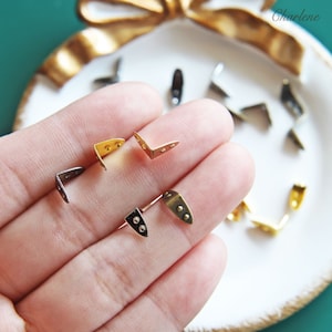 8mm/0.3" Super kleine Metall L Form Puppen Geldbörse Ecke, in 5 Farben, Für Puppen Geldbörse/Tasche/Schmuckschatulle/Möbel, Mini Bastelbedarf