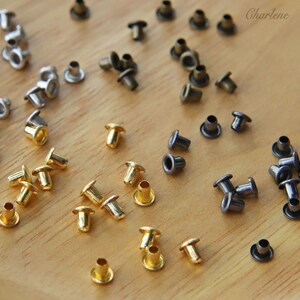 Petit œillet de 2 mm diamètre intérieur, en 4 couleurs, pour la fabrication de vêtements et de chaussures de poupée, mini fourniture artisanale, 20 pièces image 4