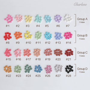 Boutons ronds en polyester super petits de 4 mm, finition mate, en 28 couleurs, micro mini-boutons, parfaits pour les vêtements de poupée image 2