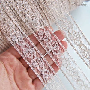 Angebot - 2 Meter - 23mm Dusty Rose Nylon Floral Spitze, nähen Bastelbedarf