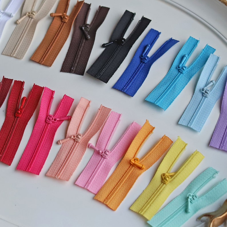 5cm/2.0 Super Tiny Zippers for Doll Clothes, in 20 colors, Micro Mini zippers, Perfect for Doll Sewing Projects zdjęcie 5