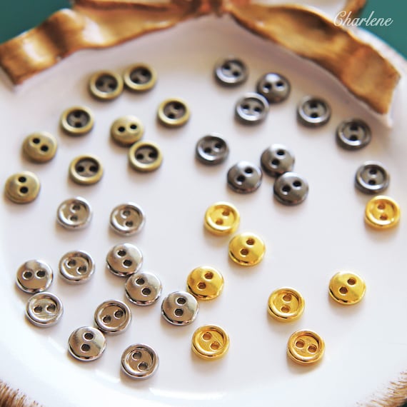 3mm/0.12 Tiny Round Plastic Buttons, in 20 Colors, the Smallest Buttons,  Perfect for 12 and Smaller Doll Clothes