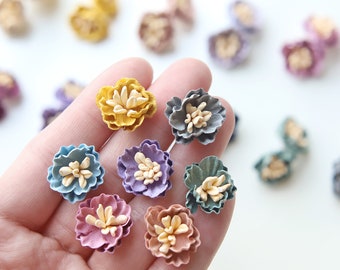 2 PCS - 1.8cm / 0.71" Tiny Fabric Flowers, in 12 Colors, Floral Decor, Craft Supplies