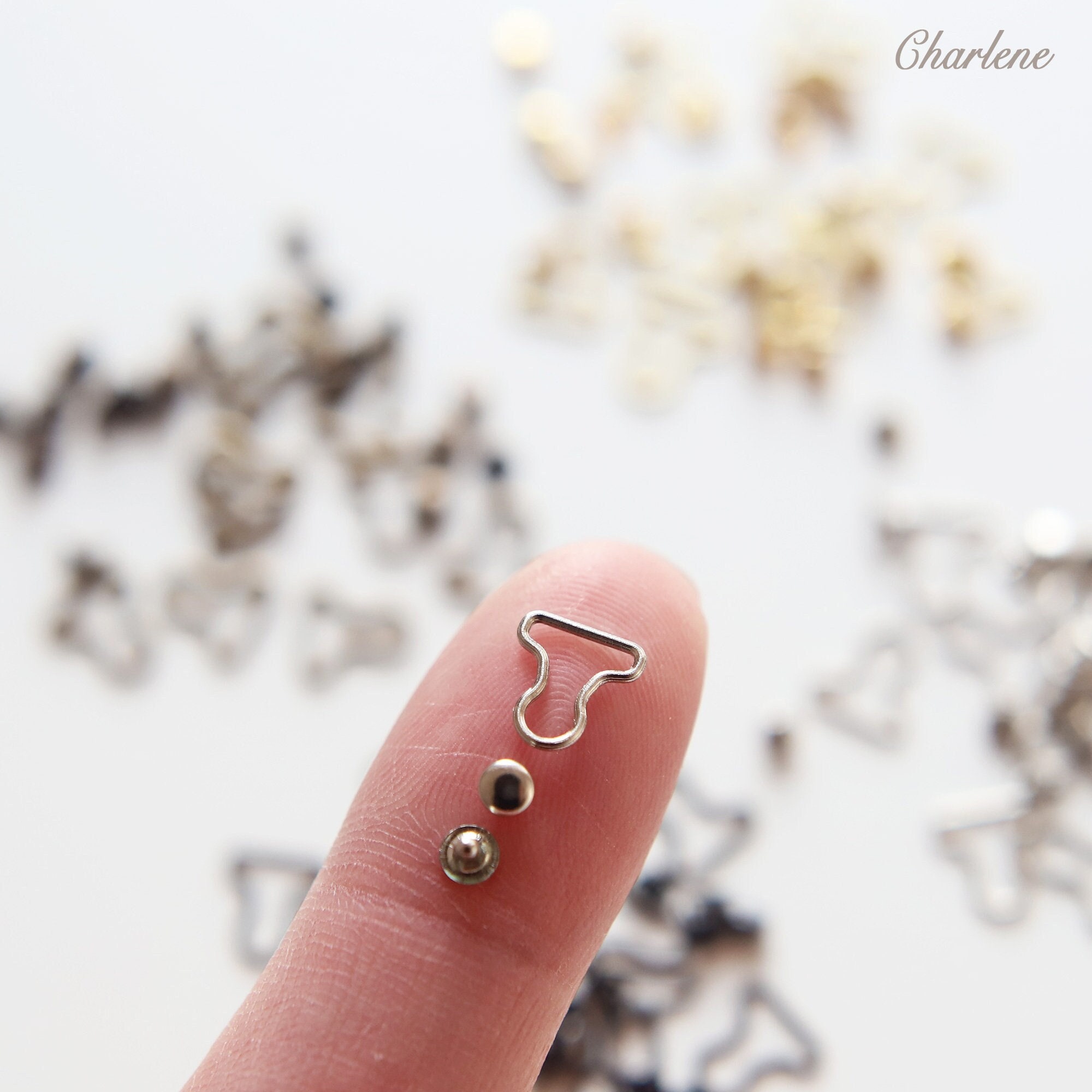 10 PCS 8mm inner Diameter Tiny Overall Buckles and Studs, in 4 Colors, for  Doll Sewing Projects, Mini Craft Supply 