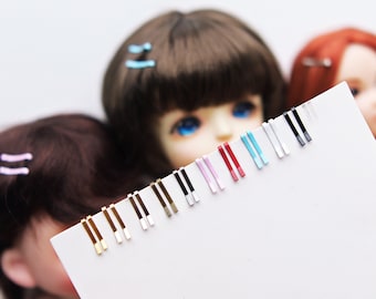11mm/0.43&quot; Tiny Doll Hair Pins, in 10 Colors, Perfect for Doll DIY Projects, Doll Craft Supplies
