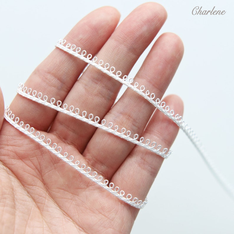 2 Yards 4mm/0.12 Tiny and Delicate Trim, in 4 Colors, Sewing Craft Supplies, Perfect for Doll Clothes zdjęcie 3