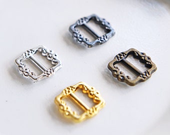 5 PCS - 7mm (Inner diameter) Tiny Buckles, in 4 Colors, Perfect for Doll Clothes Sewing Projects, Mini Craft Supply