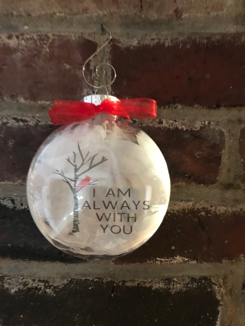 Cardinal ornaments clear glass disc ornament Christmas Etsy