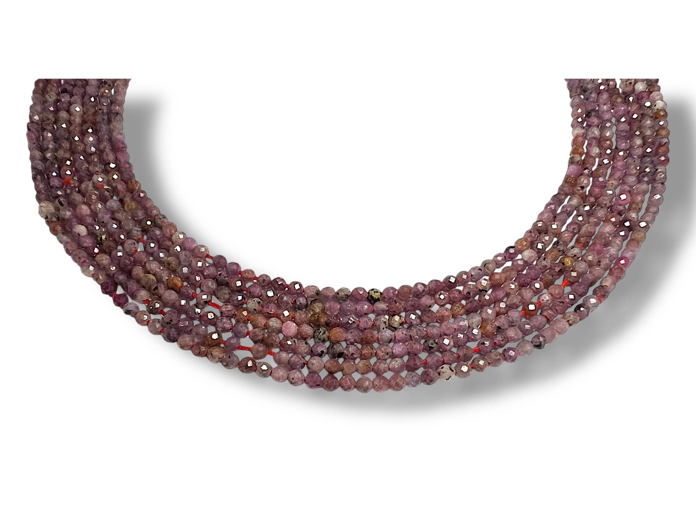 Perline Pietre Naturali Sfaccettate 3mm - Filo Da 38cm - Fai Da Te Gioielli - Pirite (o Altra Pietra)