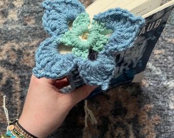 Crochet Bookmark: Ocean Butterfly