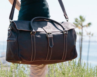 Leather Weekender Duffel Bag, Leather Travel Bag, Luggage Bag, Leather Accessories, Calf Skin Leather Bag, Big Leather Bag, Marrakesh Bag