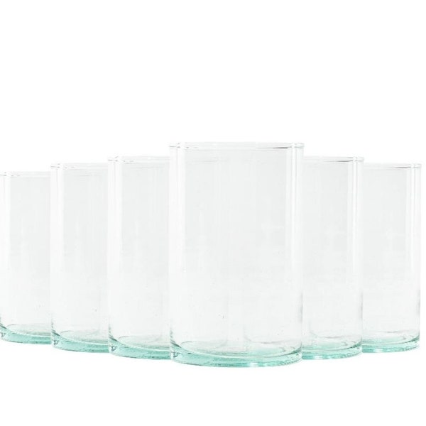 Juego de vasos marroquíes de 6, vasos de agua, vasos Beldi, cristalería marroquí, vasos para beber, vasos de cocina, vasos de cerveza, soplados a mano,