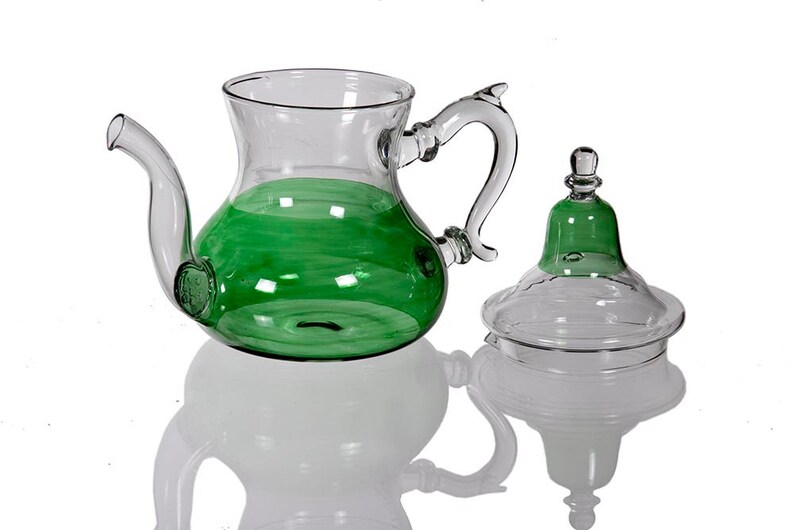 Handmade Moroccan Glass Teapot Green Etsy