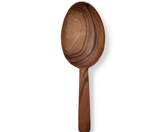 Moroccan Walnut Wood Flour Scoop - Artisanal Eco-Friendly Kitchen Baking Tool, Durable & Elegant, 9" L