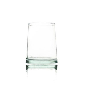 FREE SHIPPING Moroccan Stemless Hand-Blown Wine Glasses, Clear Short Set of 6 image 2