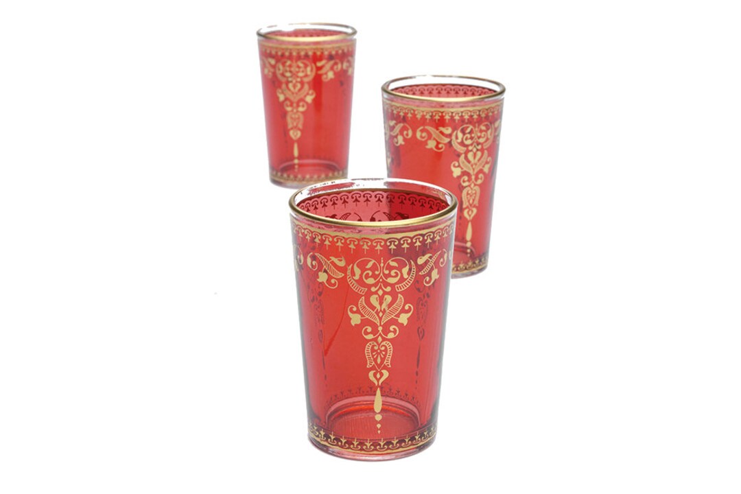 Moroccan Tea Glasses, Moroccan Tea Set, Outdoor Glassware, Moroccan Tea