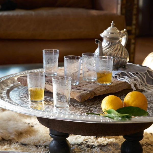 Moroccan Tea Glasses, Moroccan Tea Set, Moroccan Tea Cups, Beldi Glasses, Artisan Glasses, Kitchen Glassware, Glasses Of Tea, Drinkware Tea