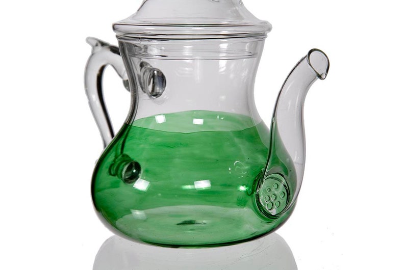Handmade Moroccan Glass Teapot Green Etsy