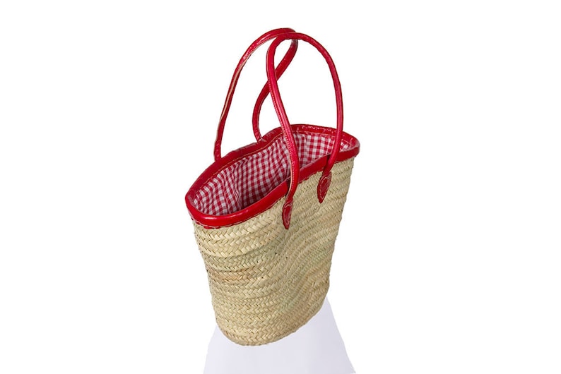 Moroccan Market Bag, Picnic Basket, Handwoven Basket, Shoulder Bag, Beach Bag Handmade, French Basket, Shopping Basket, Straw Bag, Storage image 2
