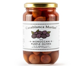 Moroccan Olives, Authentic Olives In Jar, Vegan Purple Olives, Moroccan Food, Stuffed Olives, Cooking Olives, Non GMO Olives, Salted Olives