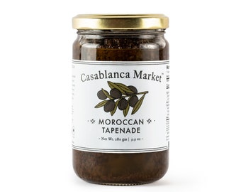 Casablanca Market Tapenade, Black Olives Spread, Olive Tapenade, Olives In Jar, Olive Pasta, Gourmet Food From Morocco, Non GMO Food