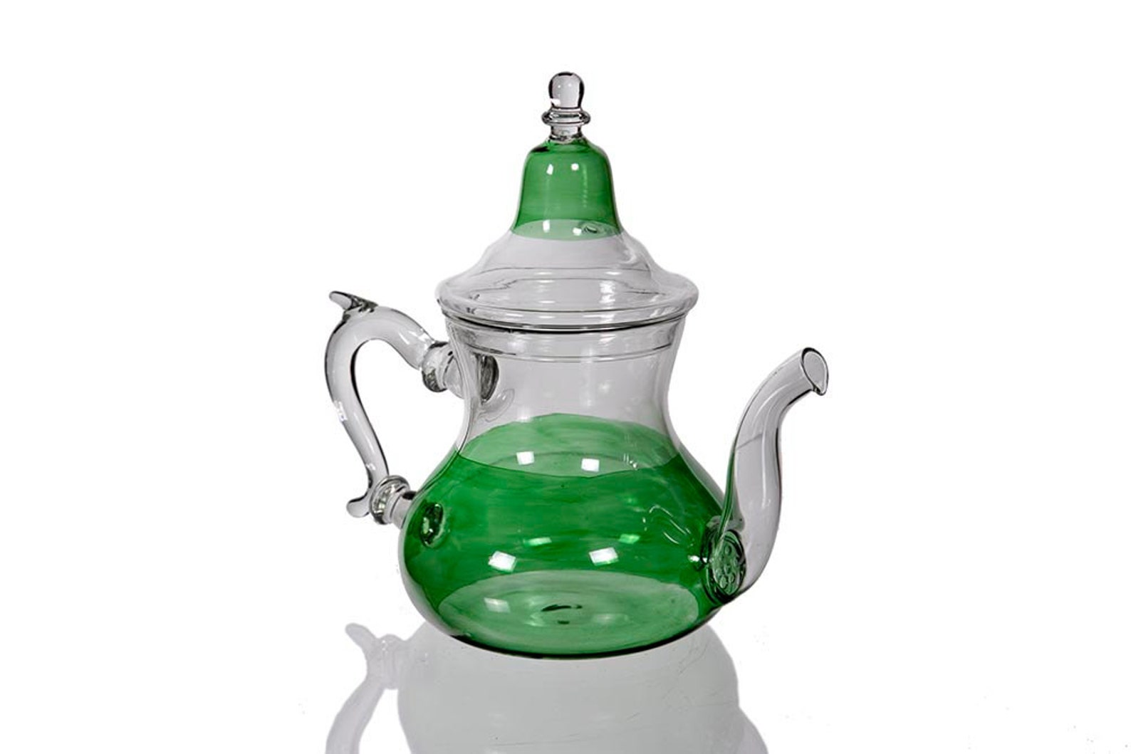 Handmade Moroccan Glass Teapot Green Etsy
