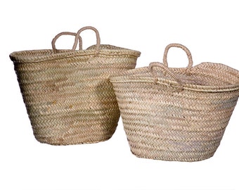 Authentic Handmade Moroccan Market Basket, Moroccan Basket, Moroccan Bag, Bohemian Market Basket, Shopping Basket, Moroccan Straw Basket