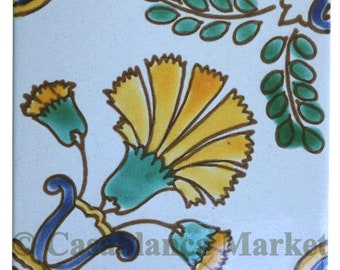Turtle Hand Painted Ceramic Art Tile 8 X 8 Inches With Easel