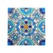 Mediterranean Handpainted Handmade Ceramic Tile, Utica 