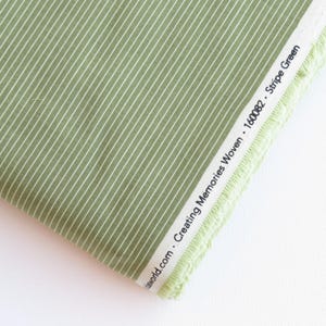 Stripe Green from Creating Memories Woven Collection by Tone Finnanger Tilda Fabric | TIL160082