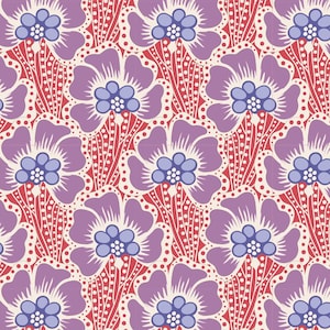 EOB 6” cut Tilda Ocean Flower Coral from Cotton Beach Collection by Tone Finnanger | TIL100325