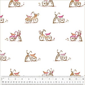 Heather Ross Studio EditによるWindham Fabricのドリームバイク | #54327D-3 ホワイト
