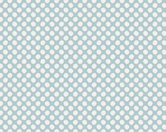 1/2 yard Tilda Basic Classics Paint Dots Light Blue | TIL130035