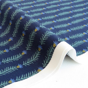 Eden Navy Metallic from Camont Collection by Rifle Paper Co. | Cotton + Steel Fabric | RP707-NA1M