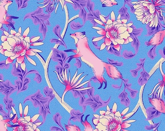 Glow Garden Fox Lindley Blue by Sarah Watts | Ruby Star Society