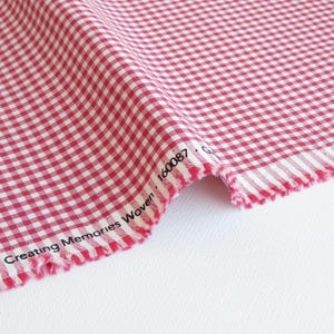Gingham Red from Creating Memories Woven Collection by Tone Finnanger Tilda Fabric | TIL160087