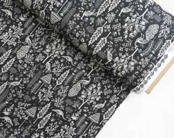 ●BLACK MENAGERIE Menagerie by Rifle Paper Co. - Black - Wallpaper : Wallpaper