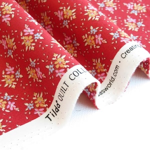 Frida Red from Creating Memories Collection by Tone Finnanger Tilda Fabric | TIL130150