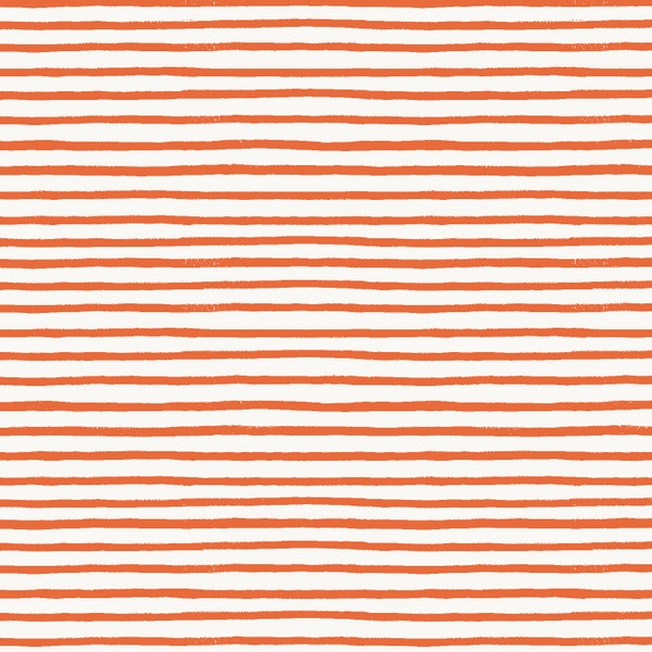 Festive Stripe in Red/Orange from Bon Voyage/Holiday Classics Collection by Rifle Paper Co. | Cotton + Steel Fabric | RP609-RE3