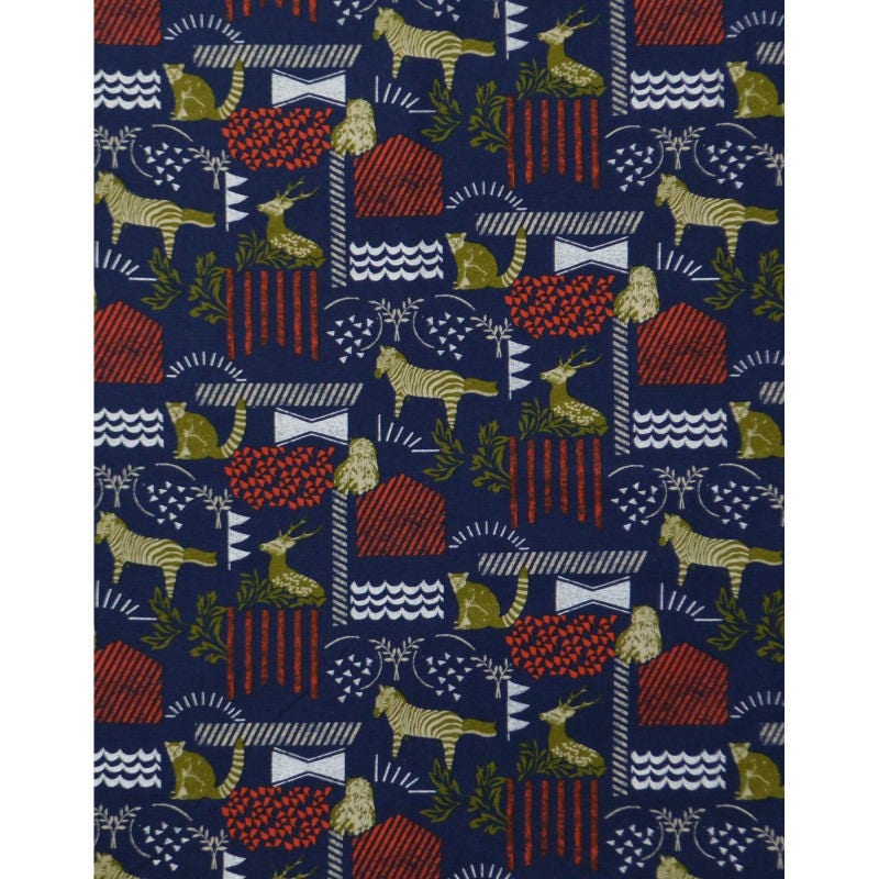 1/2 Yard KOKKA Echino Cotton Linen Canvas Habitat 96700-702 1/2 Yard KOKKA Echino Cotton Linen Canvas Habitat 96700-702