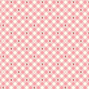 Margaret and Sophie 6 - Love Strawberry | QUGMS7030-15B Pink Gingham